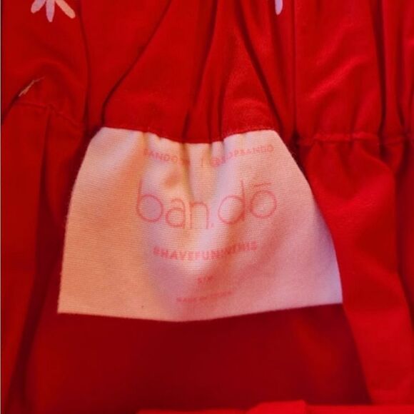 Ban.do Red Easy Button Up Daisy Floral A-line Pocket Cotton Midi Skirt S/M - Picture 9 of 9